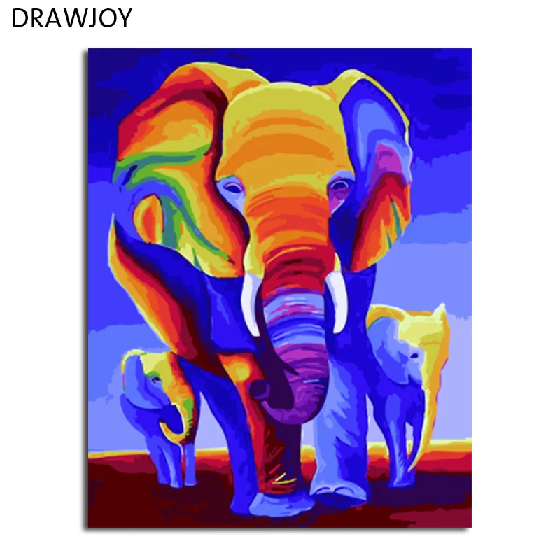 DRAWJOY Framed Picture Painting & Calligraphy Of Loely Animals Elephants DIY Painting By Numbers Coloring By Numbers
DRAWJOY Framed Picture Painting & Calligraphy Of Loely Animals Elephants DIY Painting By Numbers Coloring By Numbers
