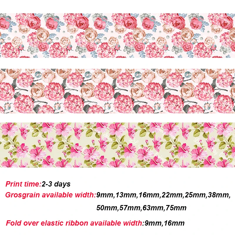 Hot sale pink ribbon flowers printed groagrain Belt Gift Packing Wedding Decoration DIY handmade material 50 yards
Hot sale pink ribbon flowers printed groagrain Belt Gift Packing Wedding Decoration DIY handmade material 50 yards