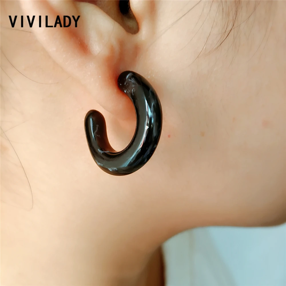 VIVILADY Lovely 2.5cm Small Round Hoop Earrings Women Circle Moon Candy Color Acrylic Resin Brincos Boho Jewelry Party Gifts
VIVILADY Lovely 2.5cm Small Round Hoop Earrings Women Circle Moon Candy Color Acrylic Resin Brincos Boho Jewelry Party Gifts