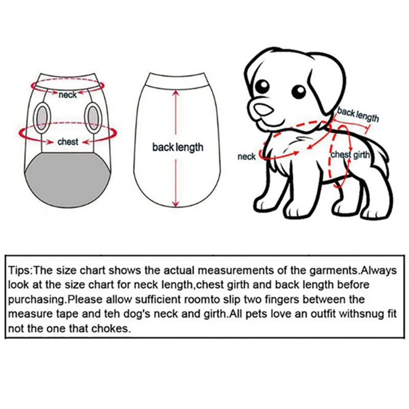 Dog Shirt Size Chart