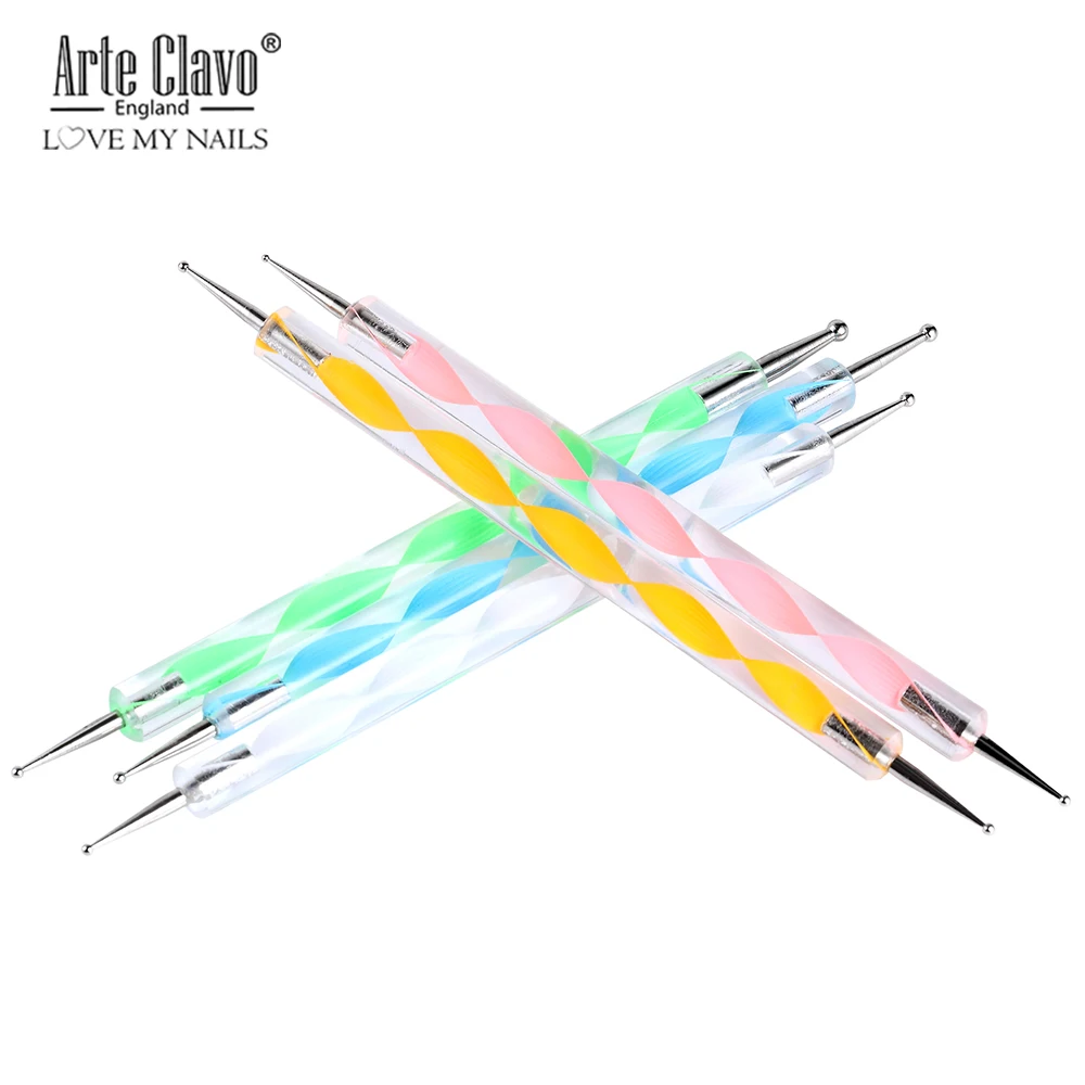 Arte Clavo 5pcs Professional 2 way Dotting Pen Nail Tool Nail Art Pen Set For UV Gel Nail Painting Draw Brush Rhinestones Tool
Arte Clavo 5pcs Professional 2 way Dotting Pen Nail Tool Nail Art Pen Set For UV Gel Nail Painting Draw Brush Rhinestones Tool