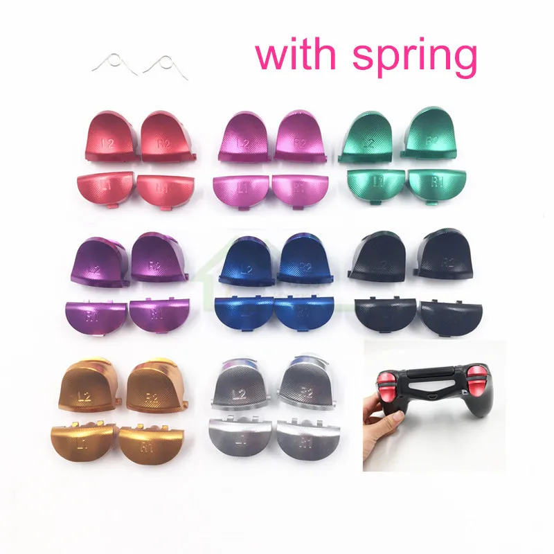 E-house 8 Colors Metal Aluminum L1 R1 L2 R2 Trigger Buttons for Sony PS4 Controllers JDM001 JDM011 Alloy Buttons with Spring
E-house 8 Colors Metal Aluminum L1 R1 L2 R2 Trigger Buttons for Sony PS4 Controllers JDM001 JDM011 Alloy Buttons with Spring
