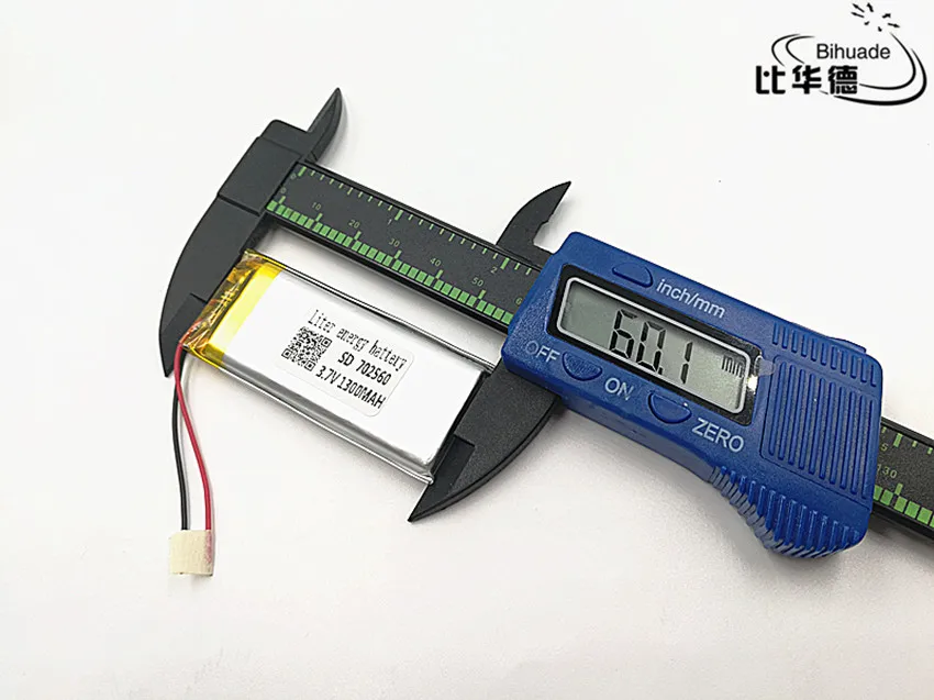 10pcs/lot 3.7V 1300mAh 702560 Lithium Polymer Li-Po li ion Rechargeable Battery cells For Mp3 MP4 MP5 GPS
10pcs/lot 3.7V 1300mAh 702560 Lithium Polymer Li-Po li ion Rechargeable Battery cells For Mp3 MP4 MP5 GPS