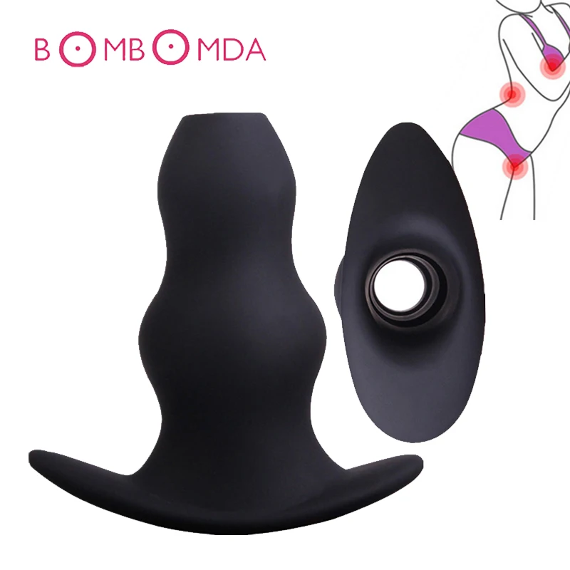 Hollow Anal Plug Butt Plug Butt Expander Anal Dilator Sex Toys for Woman Men Enema Soft Speculum Prostata Massager Masturbators