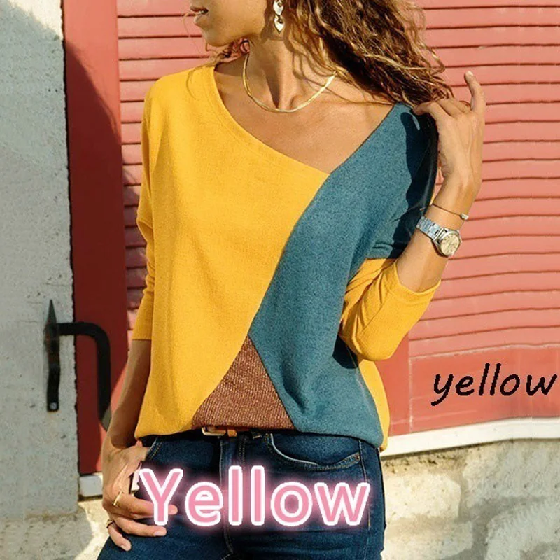ZDFURS* Autumn Women Long Sleeve Tops&Tees Splice Pullover TShirt Winter Vogue Yellow Red Plus Size Work T Shirt Femme Camisetas
ZDFURS* Autumn Women Long Sleeve Tops&Tees Splice Pullover TShirt Winter Vogue Yellow Red Plus Size Work T Shirt Femme Camisetas