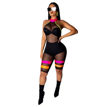 Black Mesh Sexy Backless Jumpsuits Women Summer Playsuits Short Bodycon Rompers Bodysuit Clubwear Party One Piece Jumpsuit 2020
Black Mesh Sexy Backless Jumpsuits Women Summer Playsuits Short Bodycon Rompers Bodysuit Clubwear Party One Piece Jumpsuit 2020