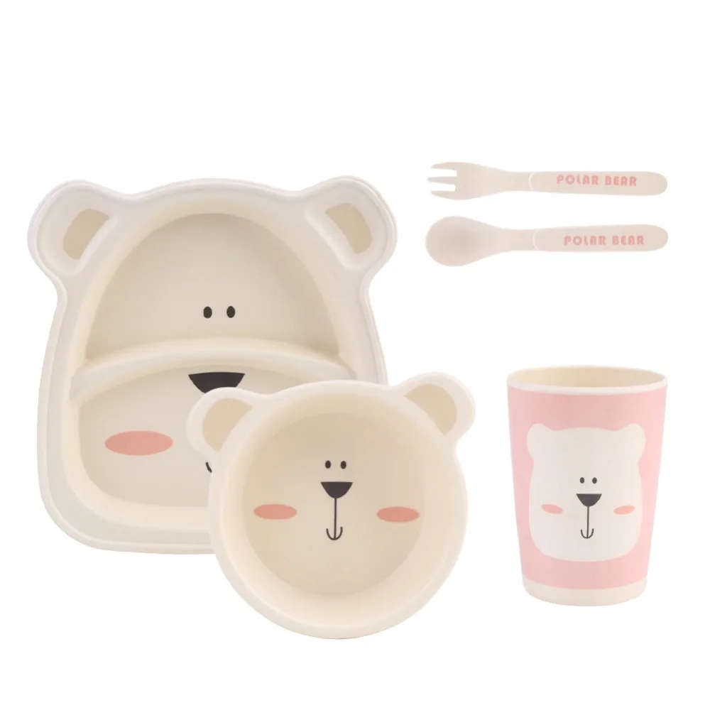 5Pcs/Set Bamboo Fiber Cartoon Tableware Dishes Set Bowl Cup Plates With Forks Spoon Baby Feeding Tableware For Infant Baby Kids
5Pcs/Set Bamboo Fiber Cartoon Tableware Dishes Set Bowl Cup Plates With Forks Spoon Baby Feeding Tableware For Infant Baby Kids