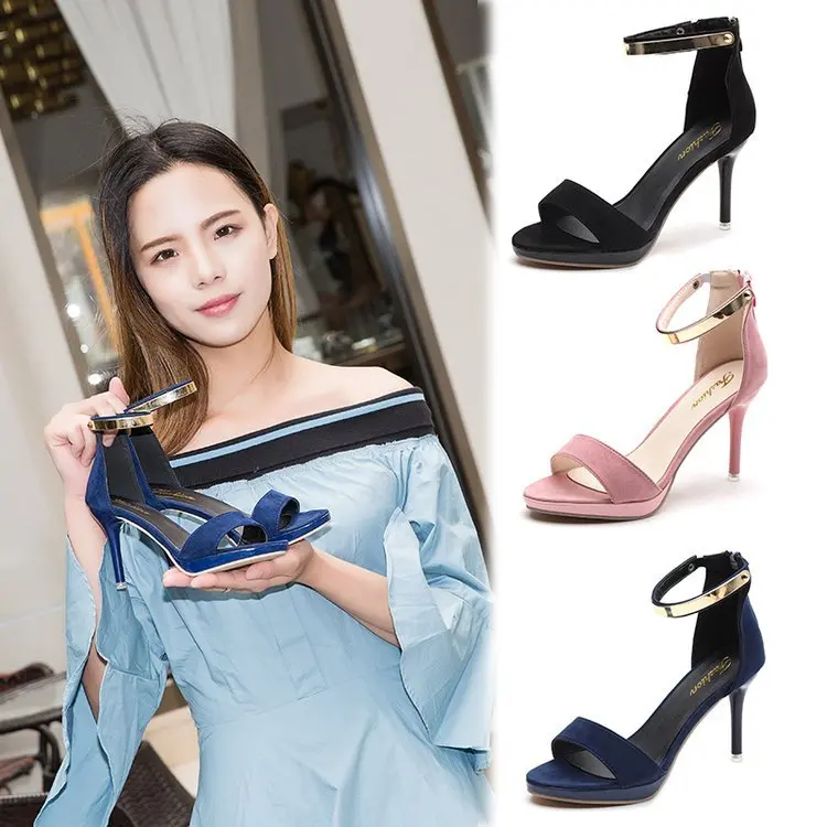 2019 Fashion Women Sandals High Heels Women Summer Shoes Thin Heels Ladies Dress Wedding Open Toe Bling Black Navy Pumps 3642
2019 Fashion Women Sandals High Heels Women Summer Shoes Thin Heels Ladies Dress Wedding Open Toe Bling Black Navy Pumps 3642