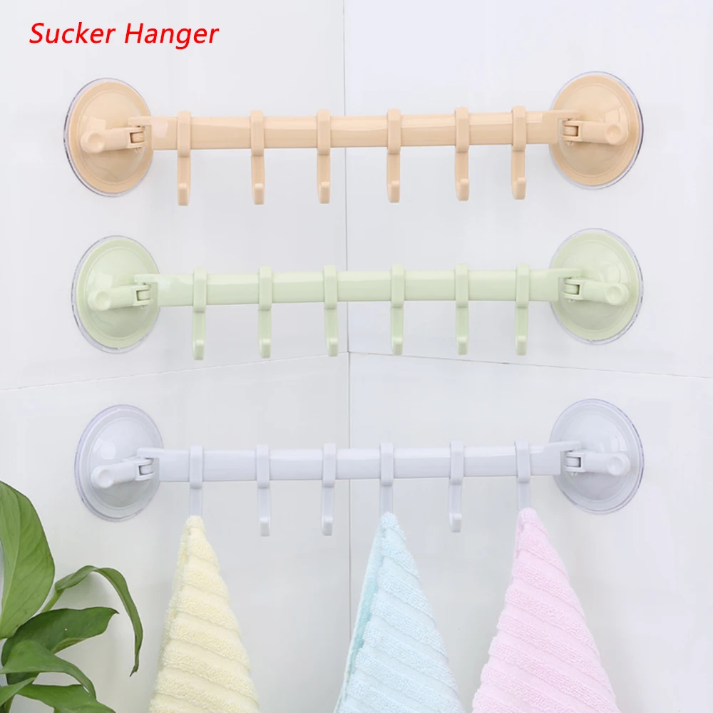 1PC New Useful Towel Rack Suction Cup 6 Hooks Bathroom Kitchen Wall Door Movable Holder Sucker Hanger
1PC New Useful Towel Rack Suction Cup 6 Hooks Bathroom Kitchen Wall Door Movable Holder Sucker Hanger