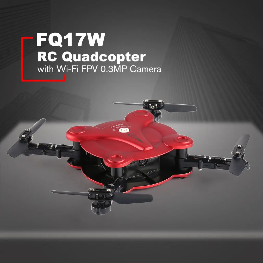 

FQ777 FQ17W 2.4G 6 Axis Gyro Mini RC Drone With 0.3MP Camera Wi-Fi FPV Foldable RTF RC Quadcopter Altitude Hold Headless Mode