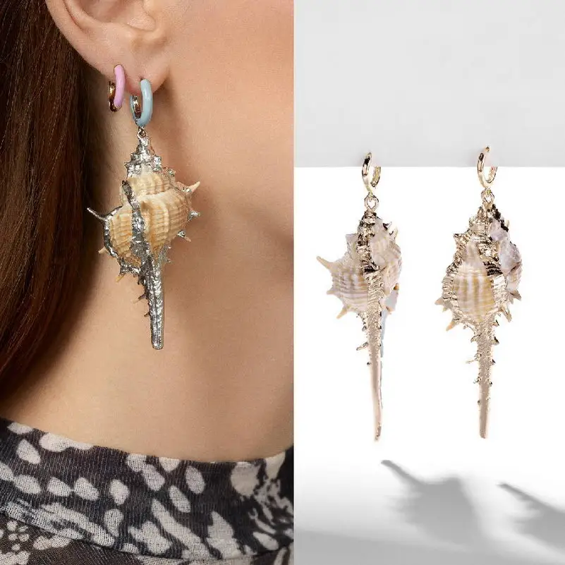 ZWPON 2019 Fashion Silver Gold Dipped Tropical Natural Sea Shell Drop Earrings for Women Fashion Ocean Beach Jewelry Wholesale
ZWPON 2019 Fashion Silver Gold Dipped Tropical Natural Sea Shell Drop Earrings for Women Fashion Ocean Beach Jewelry Wholesale
