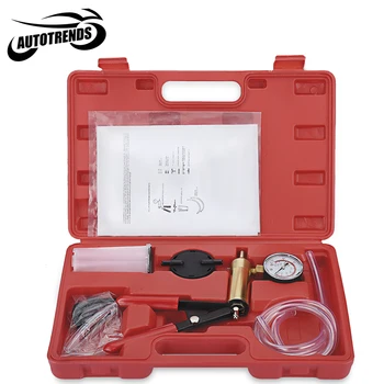 Multi-functional Hand Held Vacuum Pump Tester Set Brake Bleeder Bleeding Tool Kit Diagnostic Tool with Vacuum Gauge
Multi-functional Hand Held Vacuum Pump Tester Set Brake Bleeder Bleeding Tool Kit Diagnostic Tool with Vacuum Gauge