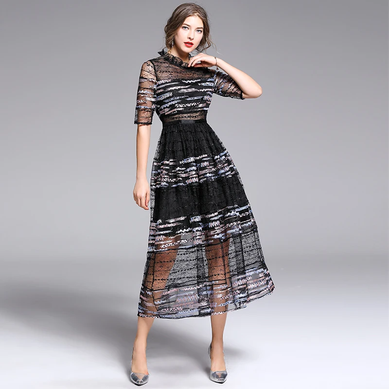 2019 New Women dress Embroidery High-end Heavy Sequins Noble Society Dresses Black 9130
2019 New Women dress Embroidery High-end Heavy Sequins Noble Society Dresses Black 9130