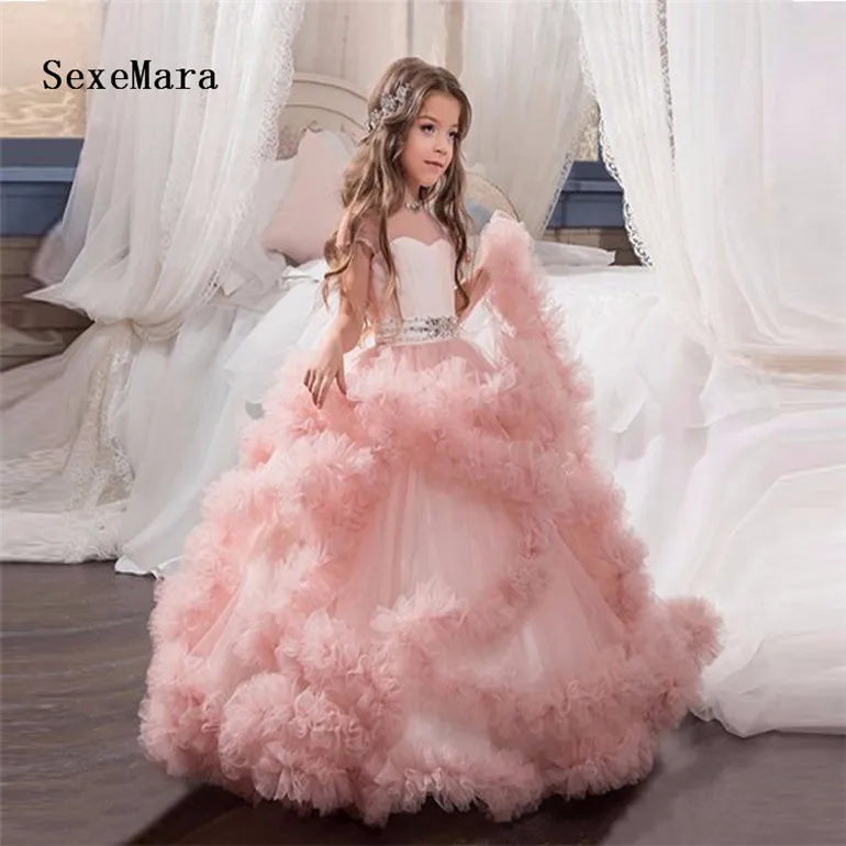 New Blush Pink Flower Girl Dresses for Wedding Ball Gown Cloud Beaded Waist Kids Pageant Gowns for Special Occasion Custom Made
New Blush Pink Flower Girl Dresses for Wedding Ball Gown Cloud Beaded Waist Kids Pageant Gowns for Special Occasion Custom Made