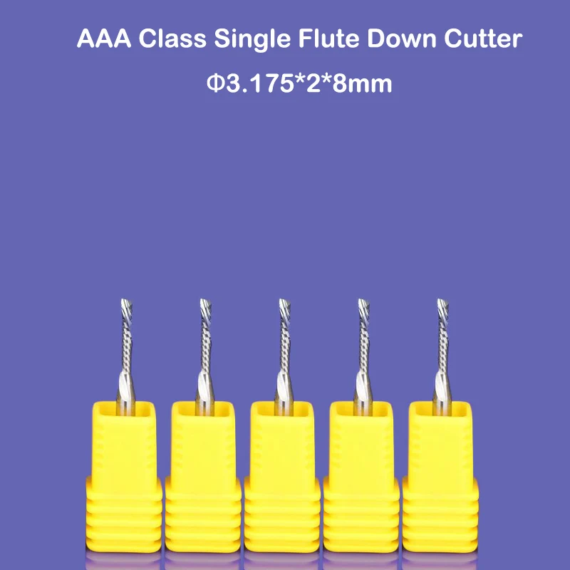 10pcs Tungsten Solide Carbide Single Flute Sprial Bits Left Hand Down Cutting Tools Left Cutting Bits 3.175mm CED 2mm CEL 8mm
10pcs Tungsten Solide Carbide Single Flute Sprial Bits Left Hand Down Cutting Tools Left Cutting Bits 3.175mm CED 2mm CEL 8mm