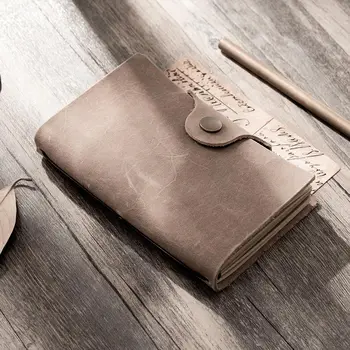 Gray 100% Genuine Leather Notebook Handmade Vintage Cowhide Diary Journal Sketchbook Planner Autumn fallen leave style written
Gray 100% Genuine Leather Notebook Handmade Vintage Cowhide Diary Journal Sketchbook Planner Autumn fallen leave style written