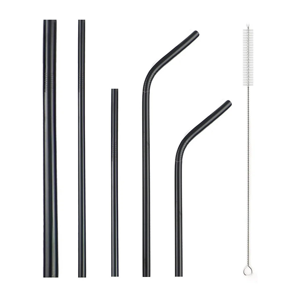 6pcs Black Metal Straw Set Reusable Straw Rainbow Stainless Steel Drinking Straw with Brush Smoothies Tapioca Pearls Milk Tea
6pcs Black Metal Straw Set Reusable Straw Rainbow Stainless Steel Drinking Straw with Brush Smoothies Tapioca Pearls Milk Tea