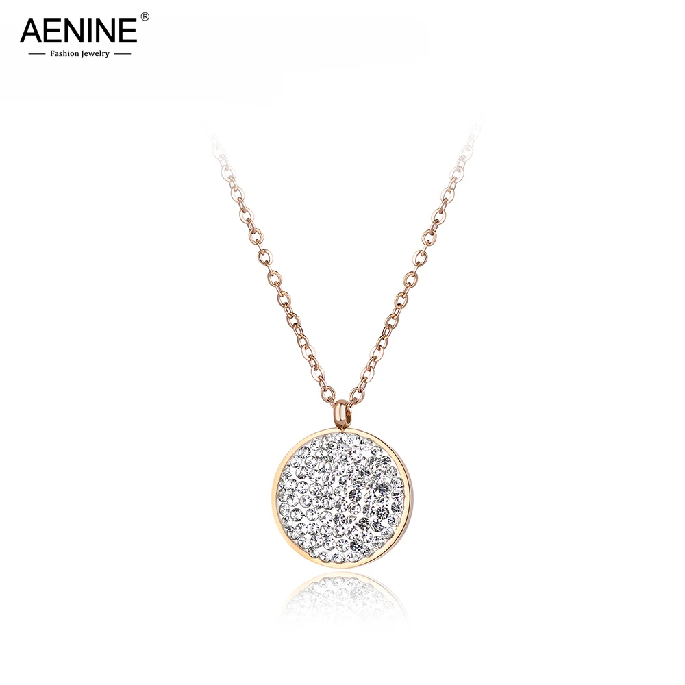 AENINE Luxury Stainless Steel Wedding Necklace Jewelry Classic Pave Setting Rhinestone Circle Chokers Necklace For Women AN18050
AENINE Luxury Stainless Steel Wedding Necklace Jewelry Classic Pave Setting Rhinestone Circle Chokers Necklace For Women AN18050