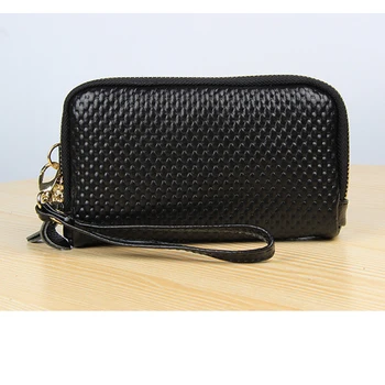 Genuine leather Cosmetic bag double zipper Women clutch bag European American fashion make up bag women purse mobile phone bag
Genuine leather Cosmetic bag double zipper Women clutch bag European American fashion make up bag women purse mobile phone bag