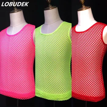 Tide Male Punk Dance Costume 3 Colors Perspective Vest Nightclub Bar Men Singer DJ DS Show Stage Wear See-through Slim Waistcoat
Tide Male Punk Dance Costume 3 Colors Perspective Vest Nightclub Bar Men Singer DJ DS Show Stage Wear See-through Slim Waistcoat