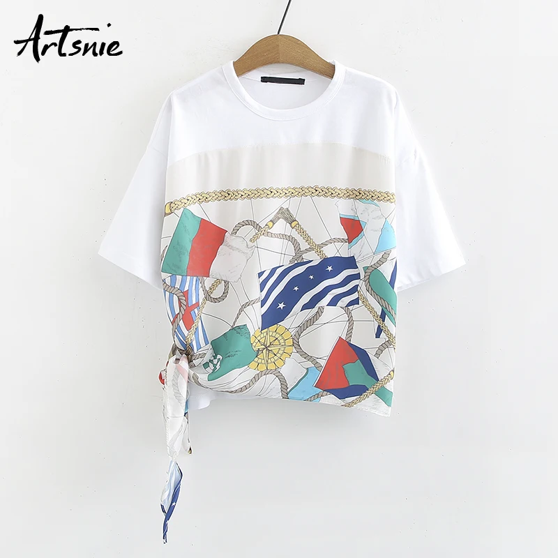 Artsnie elegant bow geomatric print women t shirt summer o neck short sleeve tops tee streetwear casual bow girl t-shirts female
Artsnie elegant bow geomatric print women t shirt summer o neck short sleeve tops tee streetwear casual bow girl t-shirts female