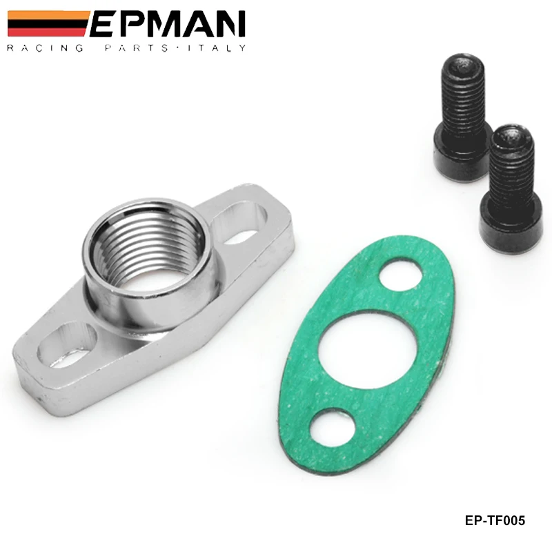 EPMAN Turbo Oil Return/Drain Flange Adapter Female an10 1/2NPNT Garrett GT28 GT30 GT35 T25 EP-TF005