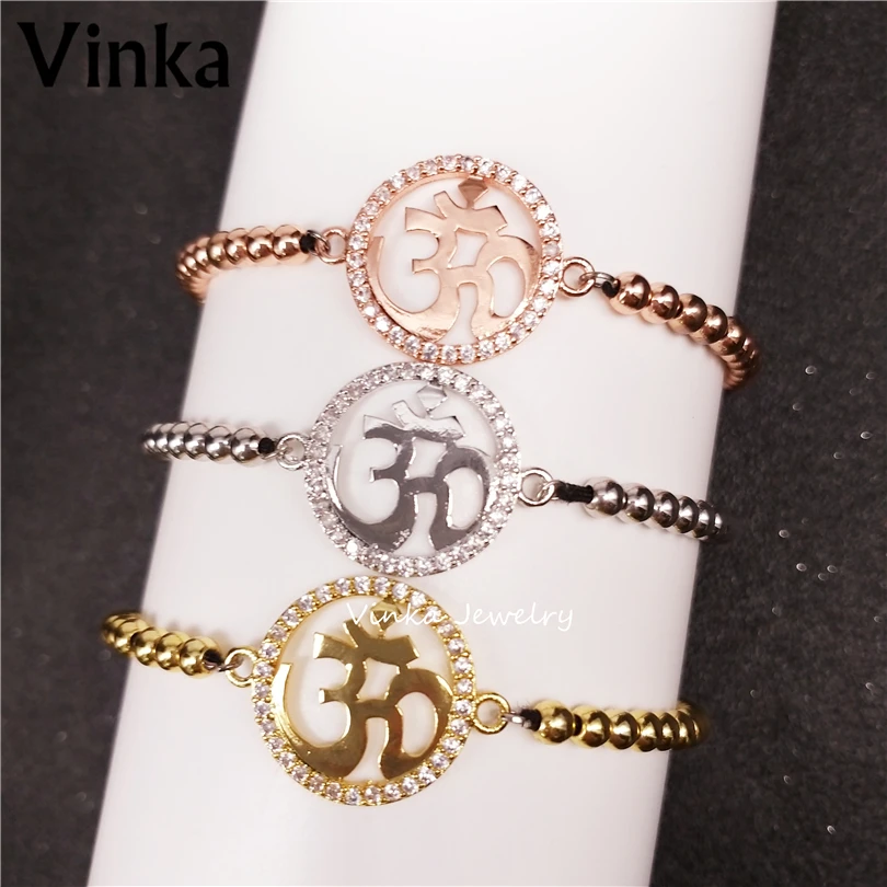 10PCS New Simple Fashion Circular Hinduism Logo Jewelry Lace Charm Bracelet CZ Adjustable Bracelet for Wholesale
10PCS New Simple Fashion Circular Hinduism Logo Jewelry Lace Charm Bracelet CZ Adjustable Bracelet for Wholesale