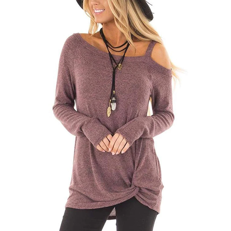 Women Tshirt Sexy Long Sleeves One Shoulder Twist Knot Front T Shirt Plus Size Silm Fit Tee Tops 11 Colors
Women Tshirt Sexy Long Sleeves One Shoulder Twist Knot Front T Shirt Plus Size Silm Fit Tee Tops 11 Colors
