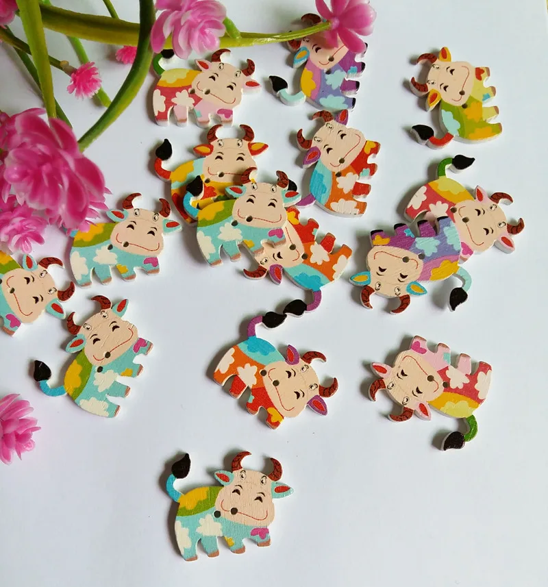 20Pcs/set Multicolor Decorative Cartoon Dairy cow Animal Wooden Buttons Sewing Scrapbooking Craft DIY Decoration
20Pcs/set Multicolor Decorative Cartoon Dairy cow Animal Wooden Buttons Sewing Scrapbooking Craft DIY Decoration