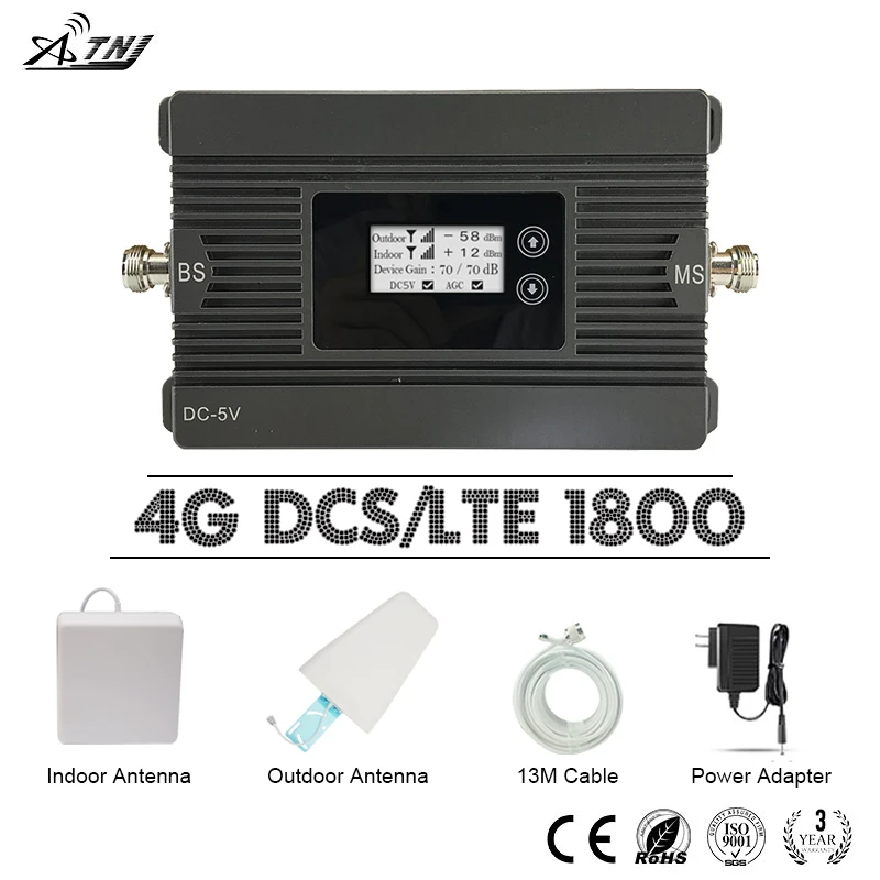 4G LTE / DCS 1800mhz Cellular Amplifier Smart GSM 1800 Signal Repeater LCD Display Moblie phone Booster 80dB Gain 4G Network Kit
4G LTE / DCS 1800mhz Cellular Amplifier Smart GSM 1800 Signal Repeater LCD Display Moblie phone Booster 80dB Gain 4G Network Kit