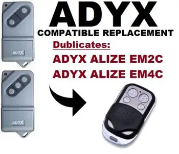ADYX ALIZE EM2C, EM4C Universal remote control fob replacement 433.92mhz fixed code
ADYX ALIZE EM2C, EM4C Universal remote control fob replacement 433.92mhz fixed code