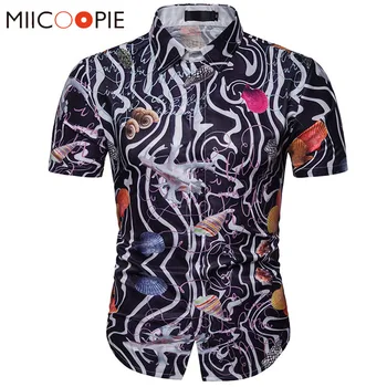 Mens Hawaiian Shirt 2019 Summer Casual Underwater World Printed Striped Beach Shirts Short Sleeve Camisas Hombre Male Streetwear
Mens Hawaiian Shirt 2019 Summer Casual Underwater World Printed Striped Beach Shirts Short Sleeve Camisas Hombre Male Streetwear