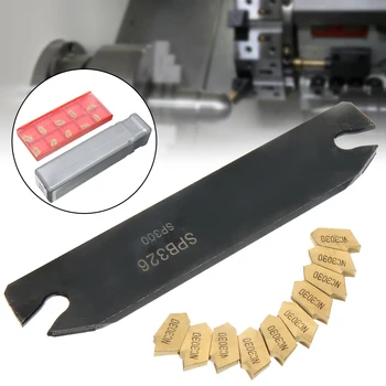 Coated Carbide SPB26-3 26mm High Strength SPB26-3 Parting Grooving Cut-Off Tool Holder & 10pcs GTN-3 SP300 Insert
Coated Carbide SPB26-3 26mm High Strength SPB26-3 Parting Grooving Cut-Off Tool Holder & 10pcs GTN-3 SP300 Insert