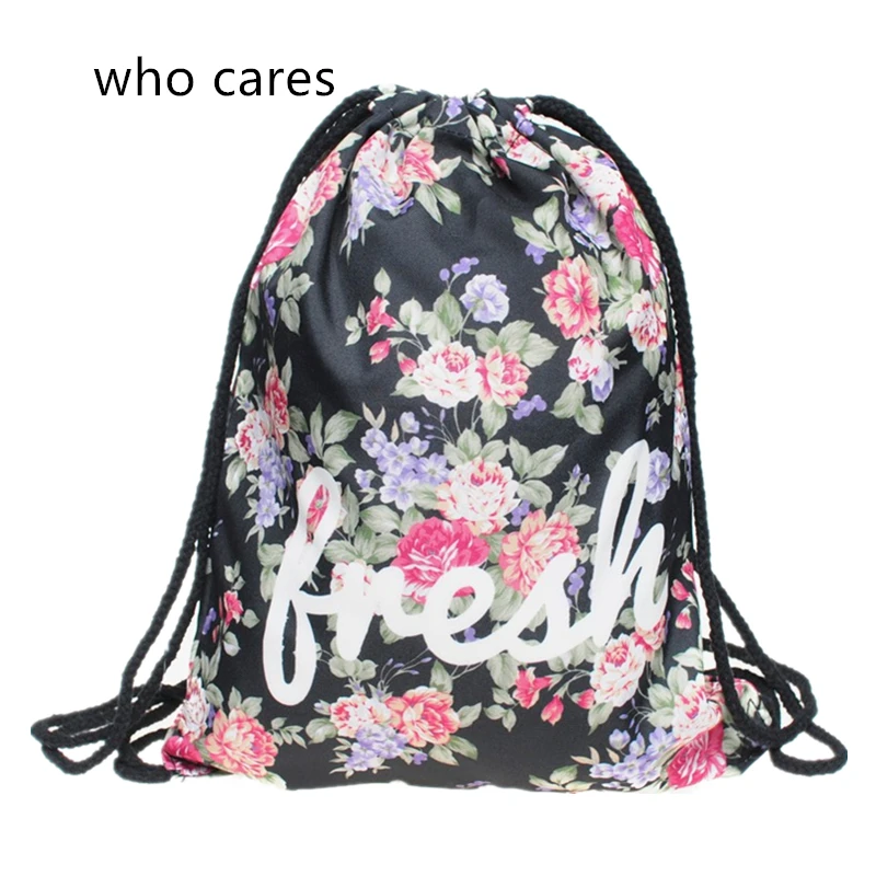Who Cares New 3D Printing Backpack Women Fresh Camellia Drawstring Bag Fashion Casual Mochila Feminina Girl
Who Cares New 3D Printing Backpack Women Fresh Camellia Drawstring Bag Fashion Casual Mochila Feminina Girl