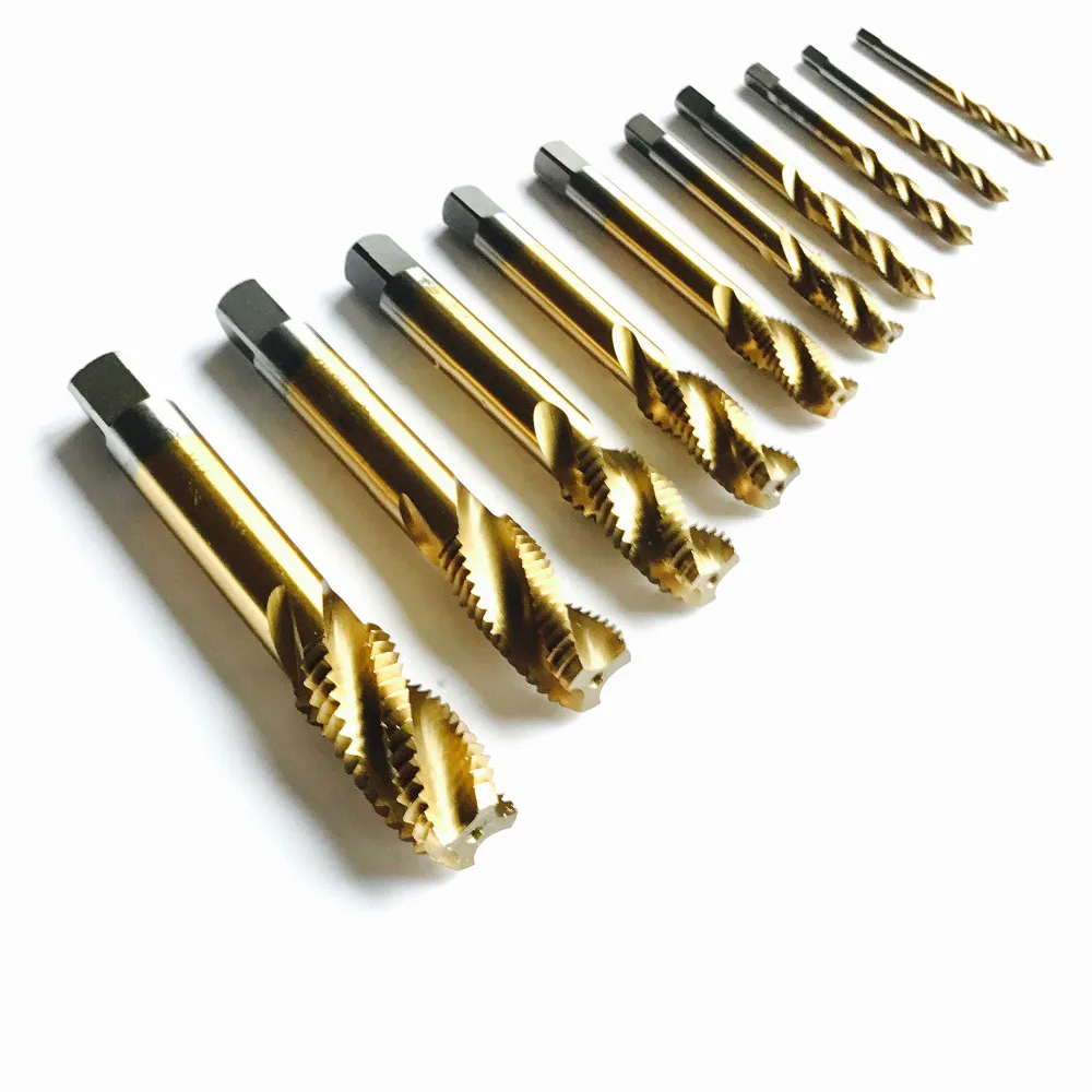 

High quality HSS 6542 Full CNC grinded H2 grade 10pcs Machine spiral Tap Screw Taps HSS M3 M4 M5 M6 M8 M10 M12 M14 M16 M18