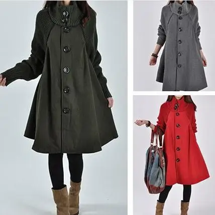 New arrival autumn and winterkorean style women coat loose Plus Size woolen cape coat jacket
New arrival autumn and winterkorean style women coat loose Plus Size woolen cape coat jacket