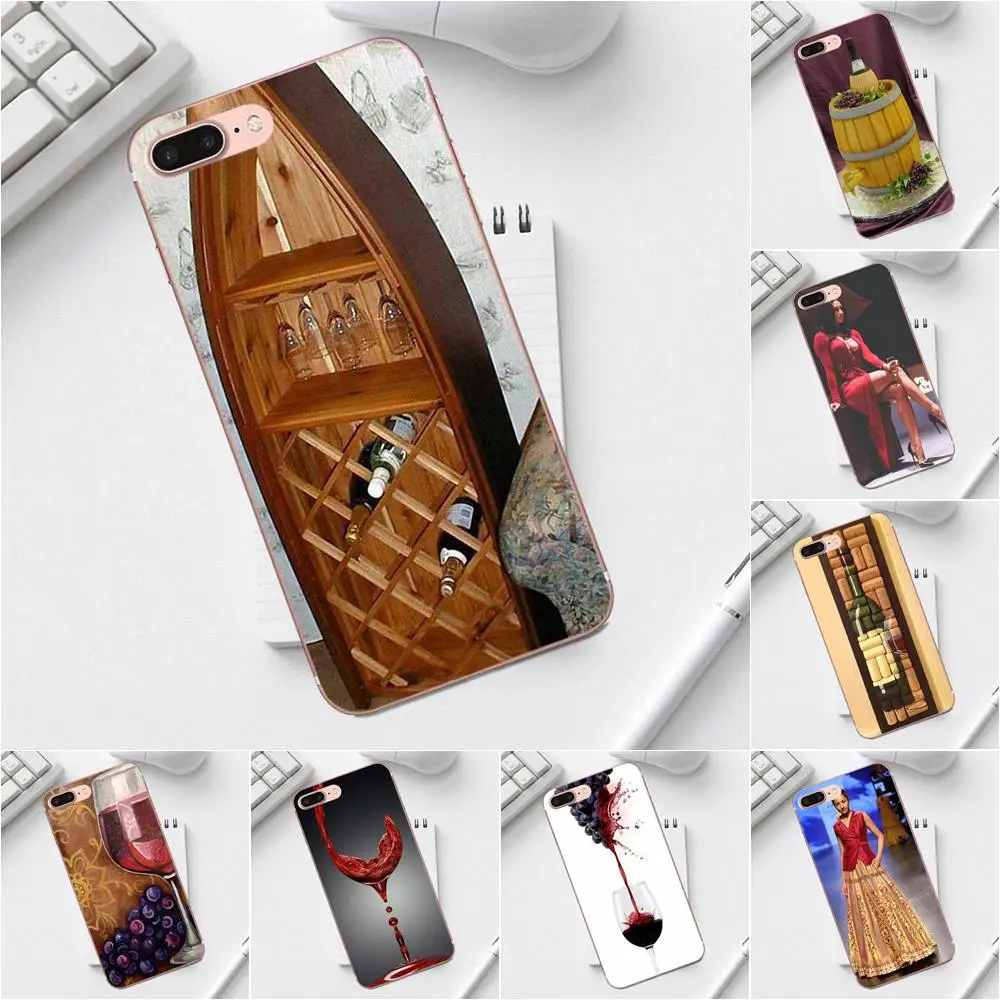 Qdowpz TPU Protective Case Fashion Cool Wine Art For iPhone X XS Max XR 4 4S 5 5C SE 6 6S 7 8 Plus Galaxy A3 A5 J1 J3 J5 J7 2017 | Мобильные
