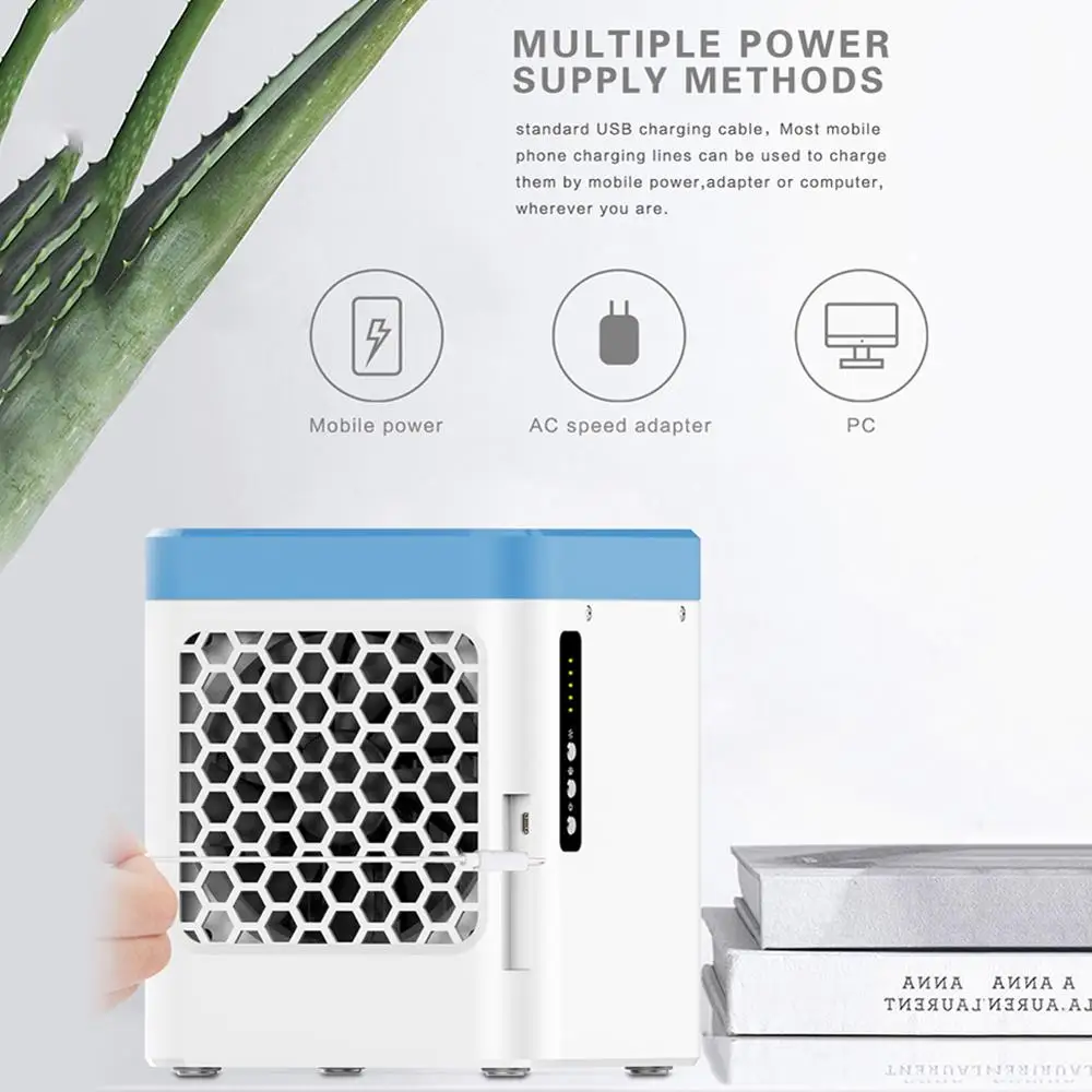 Portable Mute Anion Mini Air Conditioner Humidifier Adjustable Wind Speed Home Cooling Mute Fan
Portable Mute Anion Mini Air Conditioner Humidifier Adjustable Wind Speed Home Cooling Mute Fan
