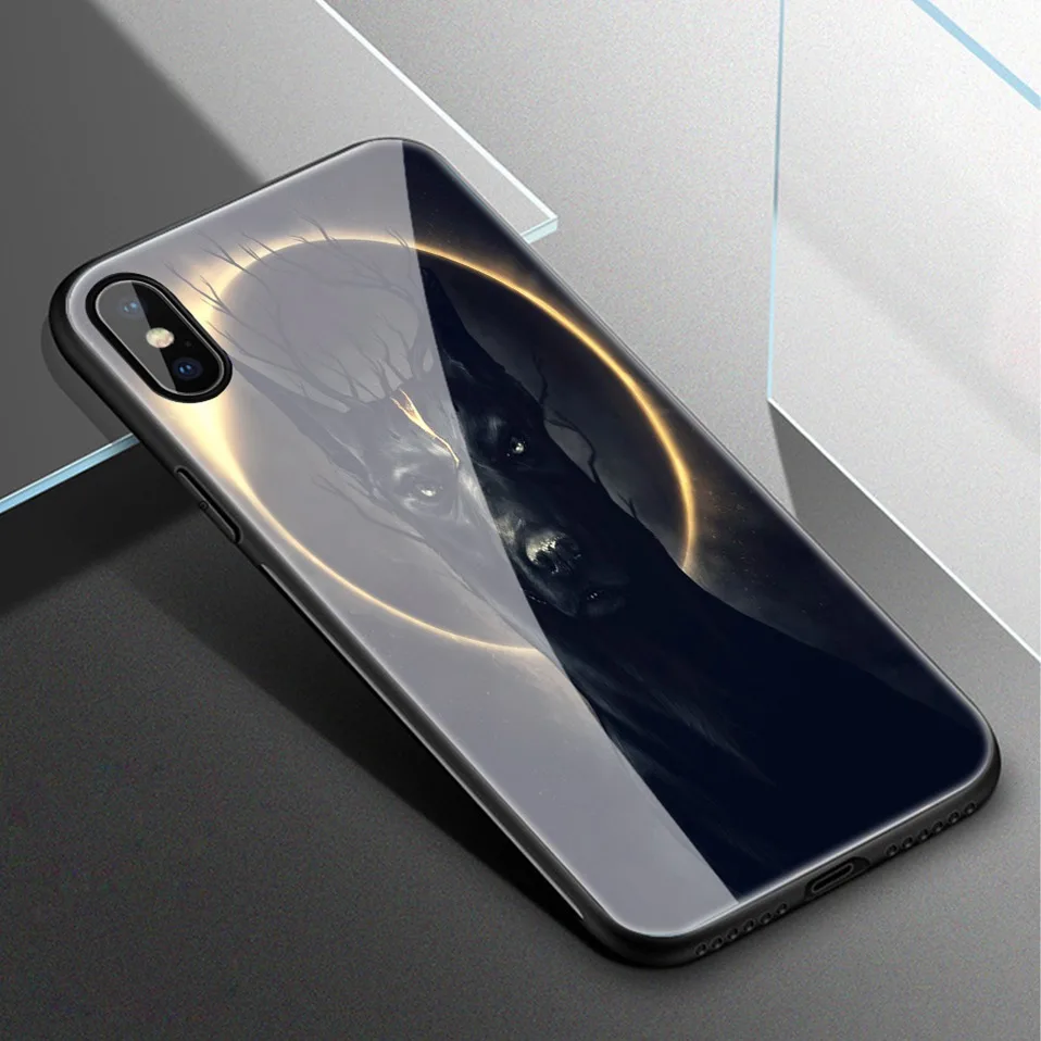 Luxury Tempered Glass Case For iPhone XS Max XR X Coque iPhone8 Silicone Pattern iPhonexs Phone Case For iPhone XS 6 6S 7 8 Plus (13)