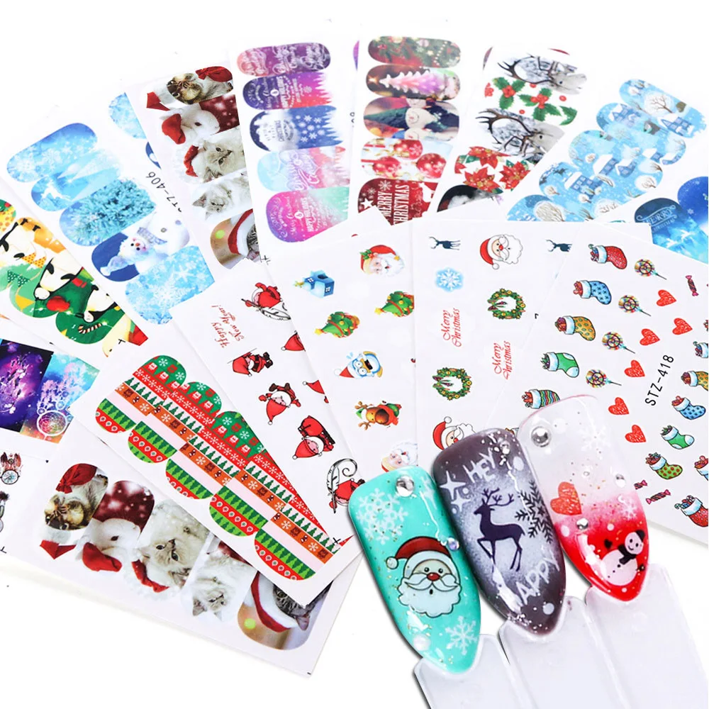 16pcs Mixed Santa Christmas Design Nail Art Stickers Winter Snowman Water Transfer Sticker Set Nail Flake Cover Decals LA863
16pcs Mixed Santa Christmas Design Nail Art Stickers Winter Snowman Water Transfer Sticker Set Nail Flake Cover Decals LA863