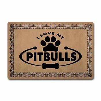 Funny Entrance Door Mat I Love My Pitbulls Doormat Funny Dogs Door Mats for Entrance Way (23.6 X 15.7 in) Non-Woven Fabric Top w
Funny Entrance Door Mat I Love My Pitbulls Doormat Funny Dogs Door Mats for Entrance Way (23.6 X 15.7 in) Non-Woven Fabric Top w