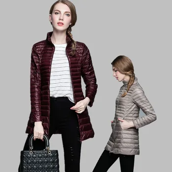 Woman Coat 90% White Duck Down Long Jacket Female Overcoat Ultra Light Slim Solid Jackets Winter Coat Portable Fashion Parkas
Woman Coat 90% White Duck Down Long Jacket Female Overcoat Ultra Light Slim Solid Jackets Winter Coat Portable Fashion Parkas