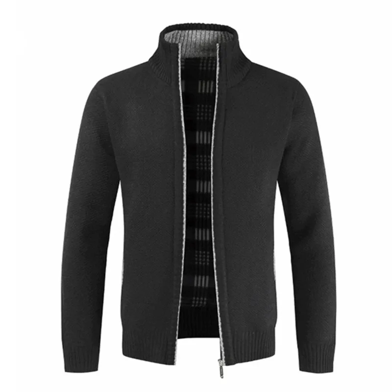 Autumn Winter men thick warm Casual coat Fashion knit jacket mens Stand collar Cardigan New Male zipper outerwear Brand clothing
Autumn Winter men thick warm Casual coat Fashion knit jacket mens Stand collar Cardigan New Male zipper outerwear Brand clothing
