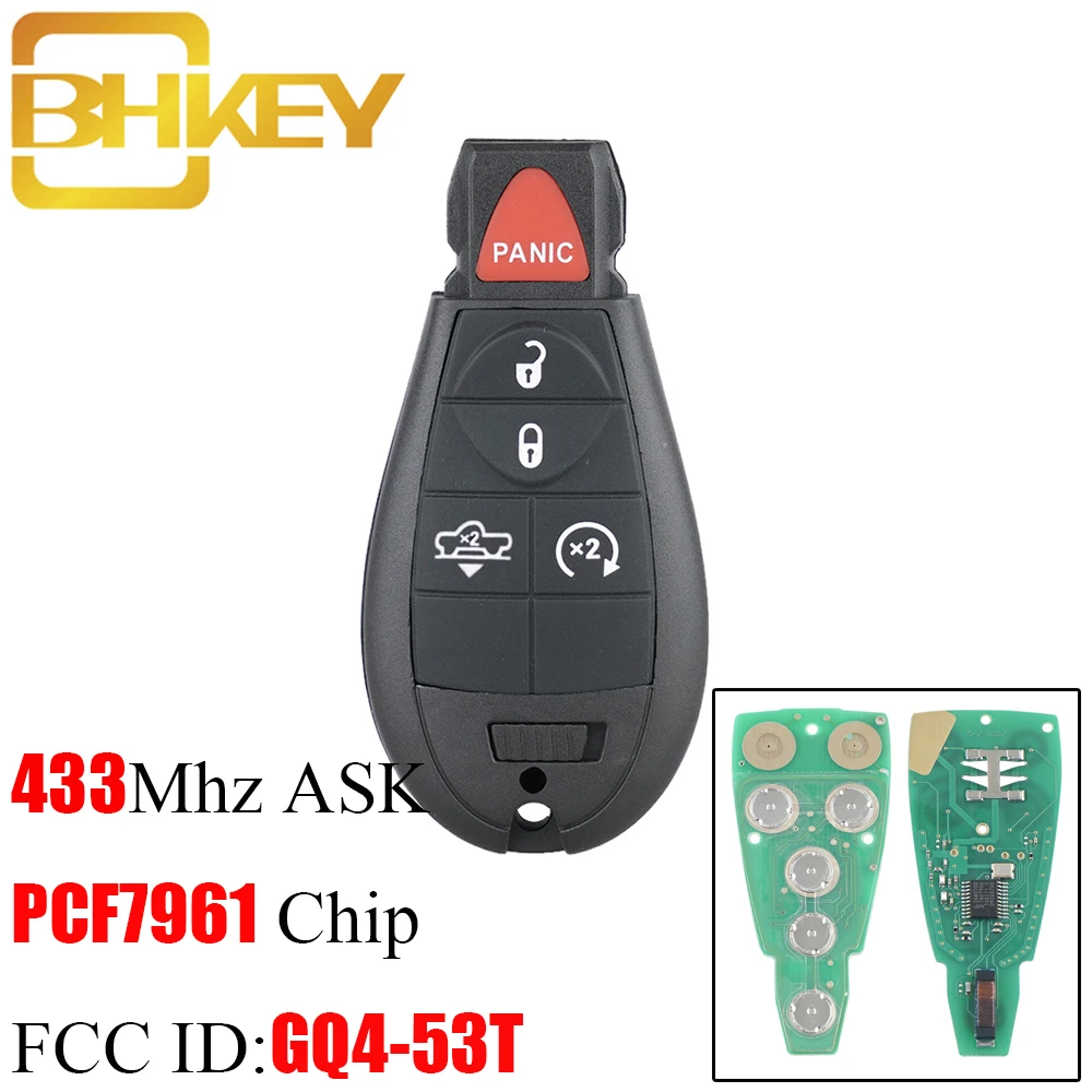 BHKEY 4+1Buttons Smart Remote Key Keyless Fob 433Mhz For Dodge Ram 2013 2014 2015 2016 2017 GQ4-53T Original car remote key
BHKEY 4+1Buttons Smart Remote Key Keyless Fob 433Mhz For Dodge Ram 2013 2014 2015 2016 2017 GQ4-53T Original car remote key