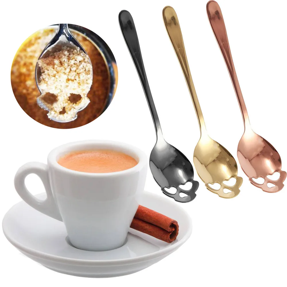 New & Creative Design Skeleton Skull Stainless Steel Coffee Drink Mixing Spoon Tableware Kitchen Teaspoon Dropship &e
New & Creative Design Skeleton Skull Stainless Steel Coffee Drink Mixing Spoon Tableware Kitchen Teaspoon Dropship &e