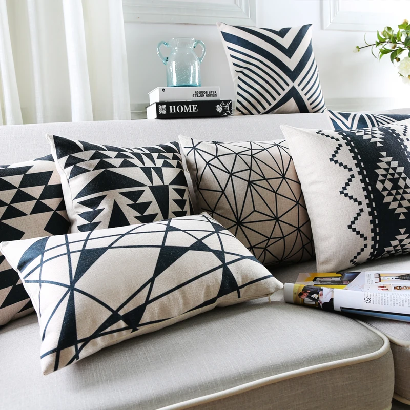 Wholesales Linen Pillow Cover Nordic Geometric Black Cushion Cover Home Decorative Pillow Case 45x45cm/30x50cm
Wholesales Linen Pillow Cover Nordic Geometric Black Cushion Cover Home Decorative Pillow Case 45x45cm/30x50cm