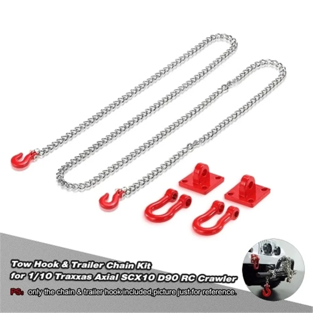 Tow Hook & Trailer Chain Kit for RC Car 1/10 Traxxas Axial SCX10 Tamiya CC01 RC4WD D90 RC Rock Crawler 1:10 Accessories 6.18
Tow Hook & Trailer Chain Kit for RC Car 1/10 Traxxas Axial SCX10 Tamiya CC01 RC4WD D90 RC Rock Crawler 1:10 Accessories 6.18