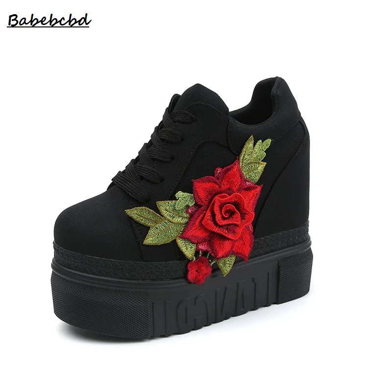 2019 New Women Vulcanize Shoes Vintage Lace Up High Heel Wedge Platform Women Shoes Leisure Girls Woman Footwear Black White
2019 New Women Vulcanize Shoes Vintage Lace Up High Heel Wedge Platform Women Shoes Leisure Girls Woman Footwear Black White