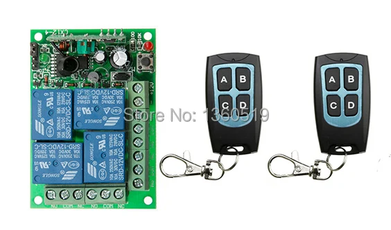 Новинка DC12V 4CH 10A переключатель дистанционного управления релейный выход Модуль радиоприемника и 2 шт. Водонепроницаемый передатчик тумблер мгновенный
Новинка DC12V 4CH 10A переключатель дистанционного управления релейный выход Модуль радиоприемника и 2 шт. Водонепроницаемый передатчик тумблер мгновенный