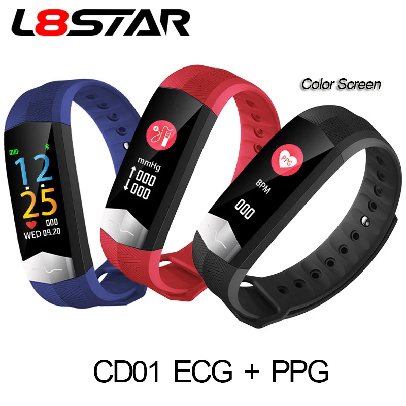 L8STAR Smart Band CD01 Color screen ECG PPG fit blood Pressure Oxygen HRV Heart Rate Meter Tracker USB Fitness Bracelet Activity
L8STAR Smart Band CD01 Color screen ECG PPG fit blood Pressure Oxygen HRV Heart Rate Meter Tracker USB Fitness Bracelet Activity